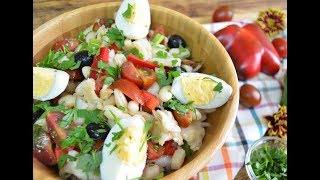 ENSALADA DE JUDIAS BLANCAS CON BACALAO [upl. by Pandich]