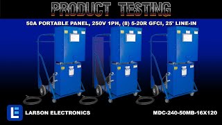 50A Portable Panel 250V 1PH 8 5 20R GFCI 25 Line In 1 [upl. by Gilliette]