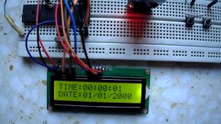 Real time clock amp calendar using DS3231 and PIC16F877A [upl. by Wessling483]