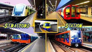 Stratford Station  National Rail  Underground  DLR  Overground  London [upl. by Annaitsirk3]