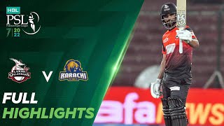 Full Highlights  Lahore Qalandars vs Karachi Kings  Match 6  HBL PSL 7  ML2T [upl. by Sandry]