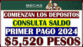 🤑🥳PRIMER PAGO 2024 de las Becas Benito Juárez ya se encuentra DISPONIBLE🤑🥳 [upl. by Beyer]