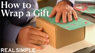 How to Wrap a Gift  Real Simple [upl. by Panchito362]