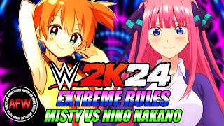 Misty VS Nino Nakano  WWE 2K24  ANIME  Pokémon VS Quintessential Quintuplets Unofficial [upl. by Gaither907]