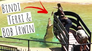 Australia Zoo Crocodile Show With Pregnant Bindi Irwin  Large Family Vlogs [upl. by Assirok338]