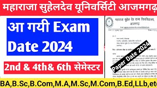 आ गया exam date Maharaja suheldev university azamgarh exam date 2024msdsu azamgarh exam news today [upl. by Brina]