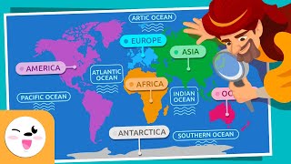 CONTINENTS and OCEANS for Kids  Compilation  How many continents and oceans are there [upl. by Consuela815]