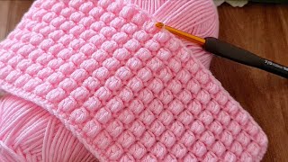 Unique Very Easy Crochet sewing pattern baby blanket consisting of two rows for beginners [upl. by Dnomaid]