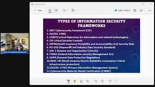 TYPES OF INFORMATION SECURITY FRAMEWORKS [upl. by Oderfla]