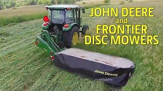 John Deere and Frontier Disc Mowers Hay Making [upl. by Gus]