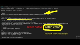 kotlin error  Plugin id orgjetbrainskotlinjvm version   was not found [upl. by Noraha]