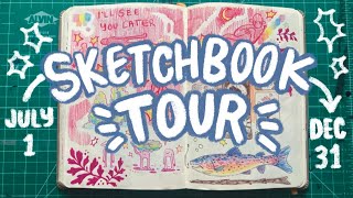 sketchbook tour 2023 ❁ 6 months of drawing [upl. by Laurene]