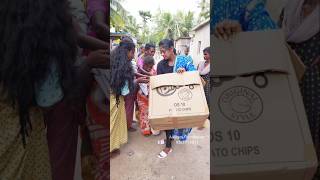 Donated Clothes event 845 Aikyam Foundation oldclothes machilipatnam shorts poorpeople helping [upl. by Eilerua]