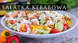 Sałatka kebabowa Sałatka a la gyros Sałatka na imprezę Domowy sos czosnkowy [upl. by Anaidirib]