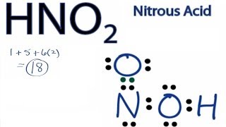 HNO2 Lewis Structure How to Draw the Lewis Structure for Nitrous Acid [upl. by Hevak]