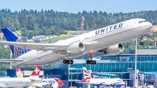 EPIC CLOSE UP TAKEOFFS and LANDINGS at ZURICH  Zurich Airport Plane Spotting ZRHLSZH [upl. by Mcripley]