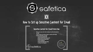 Safetica 101 Episode 20 Configure Channel Control for Email [upl. by Laroy]