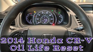 2014 Honda CR V Oil Life Reset [upl. by Laon]