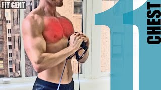 11 Resistance Band Chest Exercises  NO ATTACHING [upl. by Kciredorb]