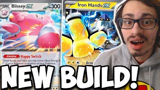 Attack With Iron Hands Out Of Nowhere With My New Blissey ex Deck PTCGL [upl. by Nekcerb]