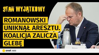 Romanowski uniknął aresztu Koalicja zalicza glebę Tusk uderza w człowieka Macierewicza [upl. by Elinnet956]