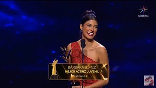 Premios Tvynovelas 2019 Mejor Actriz Juvenil  Gana Bárbara López [upl. by Anirol]