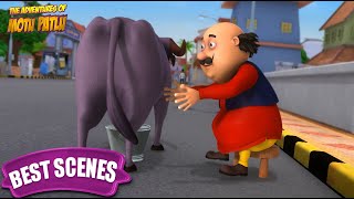 Motu and the Cow  Best Scenes Compilation  36  Motu Patlu  S10  Cartoons For Kids [upl. by Annavoj]