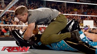 Neville vs King Barrett Raw Aug 10 2015 [upl. by Aimehs]