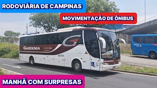 MOVIMENTO DE ÔNIBUS NA RODOVIÁRIA DE CAMPINAS  SP  COM A PRESENÇA DO MARCOPOLO G6 DA GARDÊNIA [upl. by Gram235]