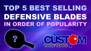 Top 5 Best Selling DEFENSIVE Slow Control Table Tennis Blades [upl. by Eenhat]