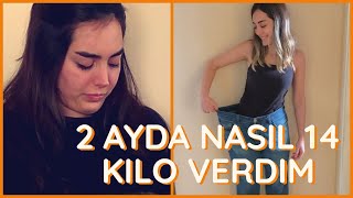 DİYETİSYENSİZ AMELİYATSIZSPORSUZ NASIL 2 AYDA 14 KİLO VERDİM [upl. by Dietz]