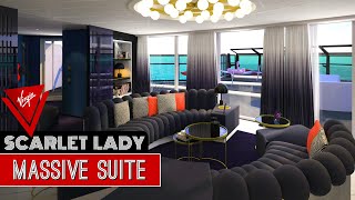 Massive Suite  Virgin Voyages Scarlet Lady  Full Walkthrough Room Tour amp Review 4K [upl. by Otrebron322]