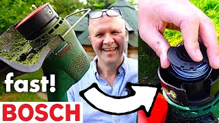 How to change BOSCH STRIMMER LINE in seconds EasyGrassCut 26 [upl. by Nomannic]