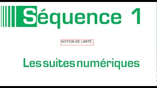 MATHEMATIQUES BAC FRANCAIS CNED SEQUENCE1 LECON3 SUITES NUMERIQUES PROFESSEEUR BENZINE RACHID [upl. by Benenson]