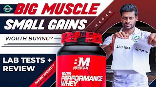 BIGMUSCLES NUTRITION PERFORMANCE WHEY PROTEIN REVIEW WITH LAB TEST REPORT  wheyprotein review [upl. by Awe]