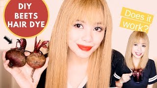 DIY Beetroot All Natural Hair Dye Temporary Red Brown Hair Does it Work Beautyklove [upl. by Piegari564]