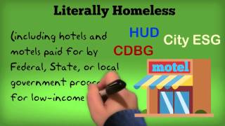 HUD HMIS Definition Housing Status 1 Literally Homeless [upl. by Nerti]