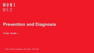 02 Prevention and Diagnosis  Public Health I [upl. by Amelus]