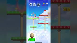 Baldi plays Super Mario Run Funny baldi baldisbasics supermario [upl. by Asenev]