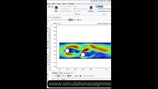 Fluid flow through cylinders COMSOL simulation mechanical mechanicalengineering [upl. by Haiasi]