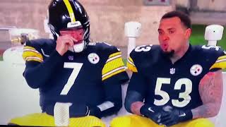 Ben Roethlisberger Maurkice Pouncey and JuJu SmithSchuster cry after their wildcard loss vs Browns [upl. by Eniagrom673]