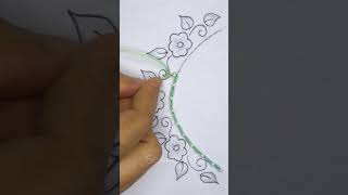 So much pretty pearl neck embroidery tutorial for dresses shorts trending embroidery cute [upl. by Tse]