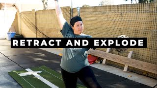 SOFTBALL PITCHING DRILL FOR BEGINNERS RETRACT AND EXPLODE [upl. by Demmahum]