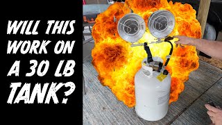 What Will Happen if You Put a Double Outdoor Mr Heater on a 30 lb Propane Tank [upl. by Noitsuj339]