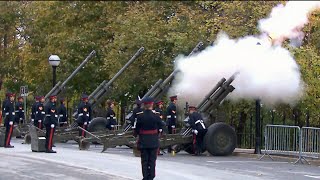 WATCH Moments from the 21gun salute  2023 Remembrance Day in Ottawa [upl. by Calle732]