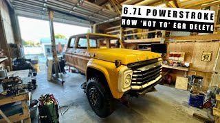 Diesel Swapped F750 CrewCab Part 25  EGR Delete [upl. by Enivid]