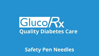 GlucoRx Safety Pen Needles  How To Use [upl. by Ahsiniuq]