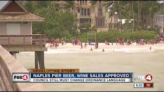 City council approves permit for beer and wine sales on Naples Pier [upl. by Schou51]