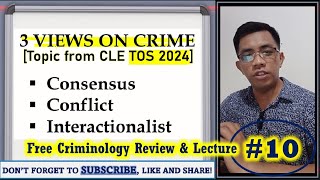 TOS Topic Three 3 Views on Crime  Criminology Review amp Lecture 10 [upl. by Reichel]