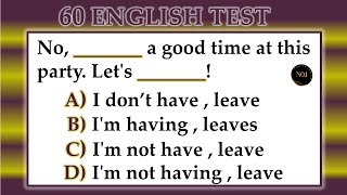 60 English Grammar Quiz  Verb Forms v1 v2 v3 English  Conjugation Of Verbs  No1 Quality English [upl. by Ayidan]